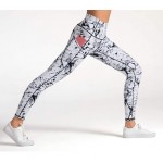Marble High Waist Yoga Leggings with 3 Pockets,Tummy Control Workout Running 4 Way Stretch Yoga Pants Marble High Waist Yoga Leggings with 3 Pockets,Tummy Control Workout Running 4 Way Stretch Yoga Pants