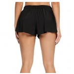 Black Women's Lithe Running Yoga Workout Gym Athletic Dress High Flex Push Up Shorts Black Women's Lithe Running Yoga Workout Gym Athletic Dress High Flex Push Up Shorts