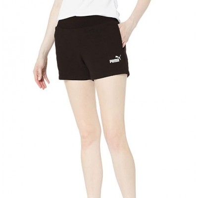Puma Black Women's Essentials 4" Sweat Shorts