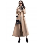 Women's Double Breasted Duster Trench Coat Slim Full Length Maxi Long Overcoat Women's Double Breasted Duster Trench Coat Slim Full Length Maxi Long Overcoat