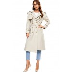 Women's Trench Coat, Double-breasted Rain Coat with Belt 100% Cotton Women's Trench Coat, Double-breasted Rain Coat with Belt 100% Cotton